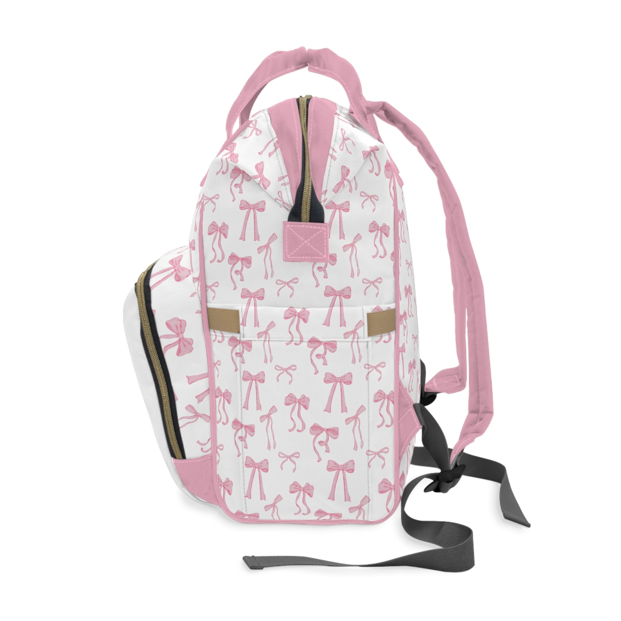 Fancy Bow Personalized Backpack Diaper Bag