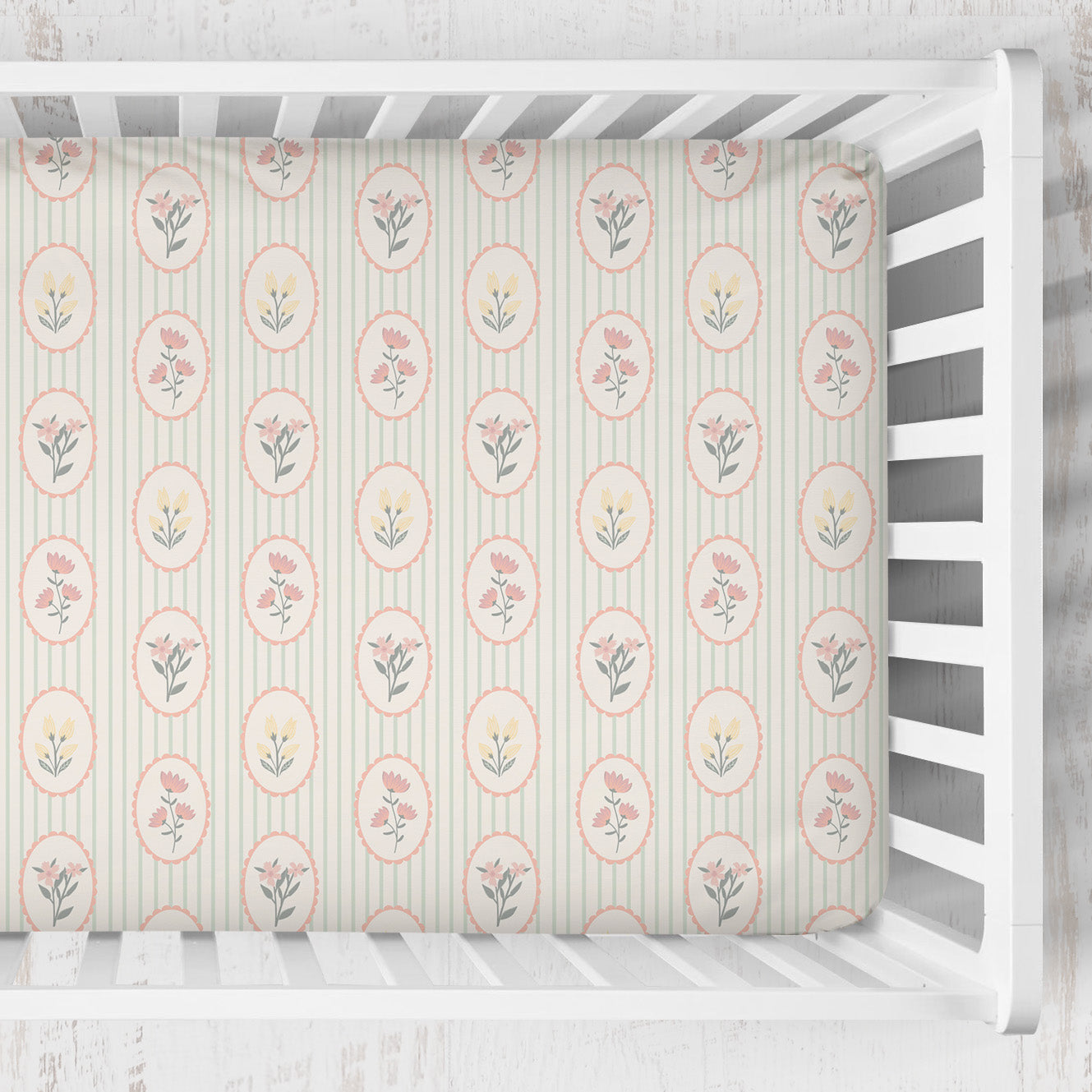 Crib Sheet | Garden Cameo
