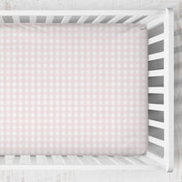 Crib Sheet | Gingham in Petal Pink