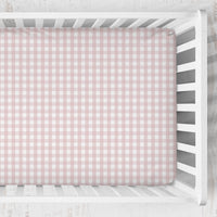 Crib Sheet | Gingham in Cottage Rose