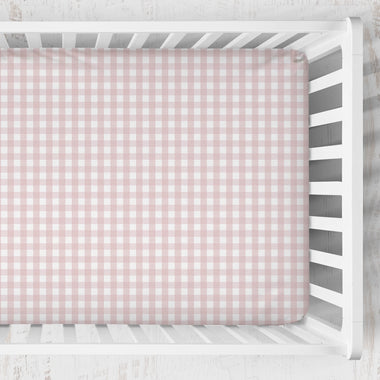 Crib Sheet | Gingham in Cottage Rose