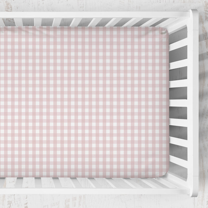 Crib Sheet | Gingham in Cottage Rose