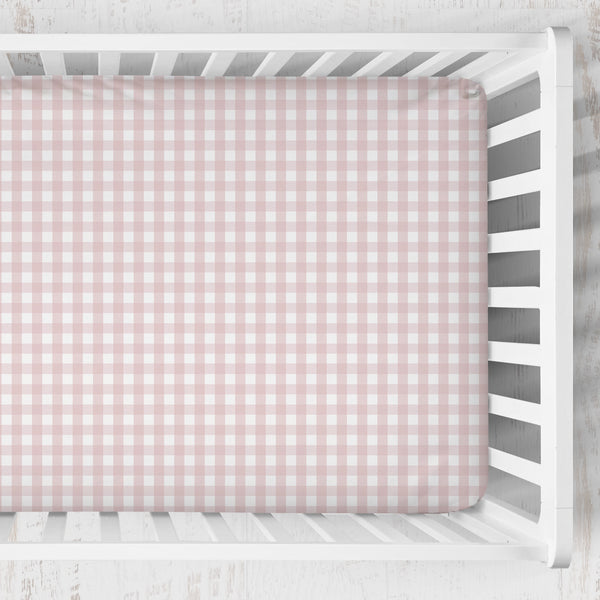 Crib Sheet | Gingham in Cottage Rose