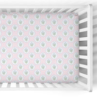 Crib Sheet | Pink Hydrangeas