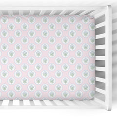 Crib Sheet | Pink Hydrangeas