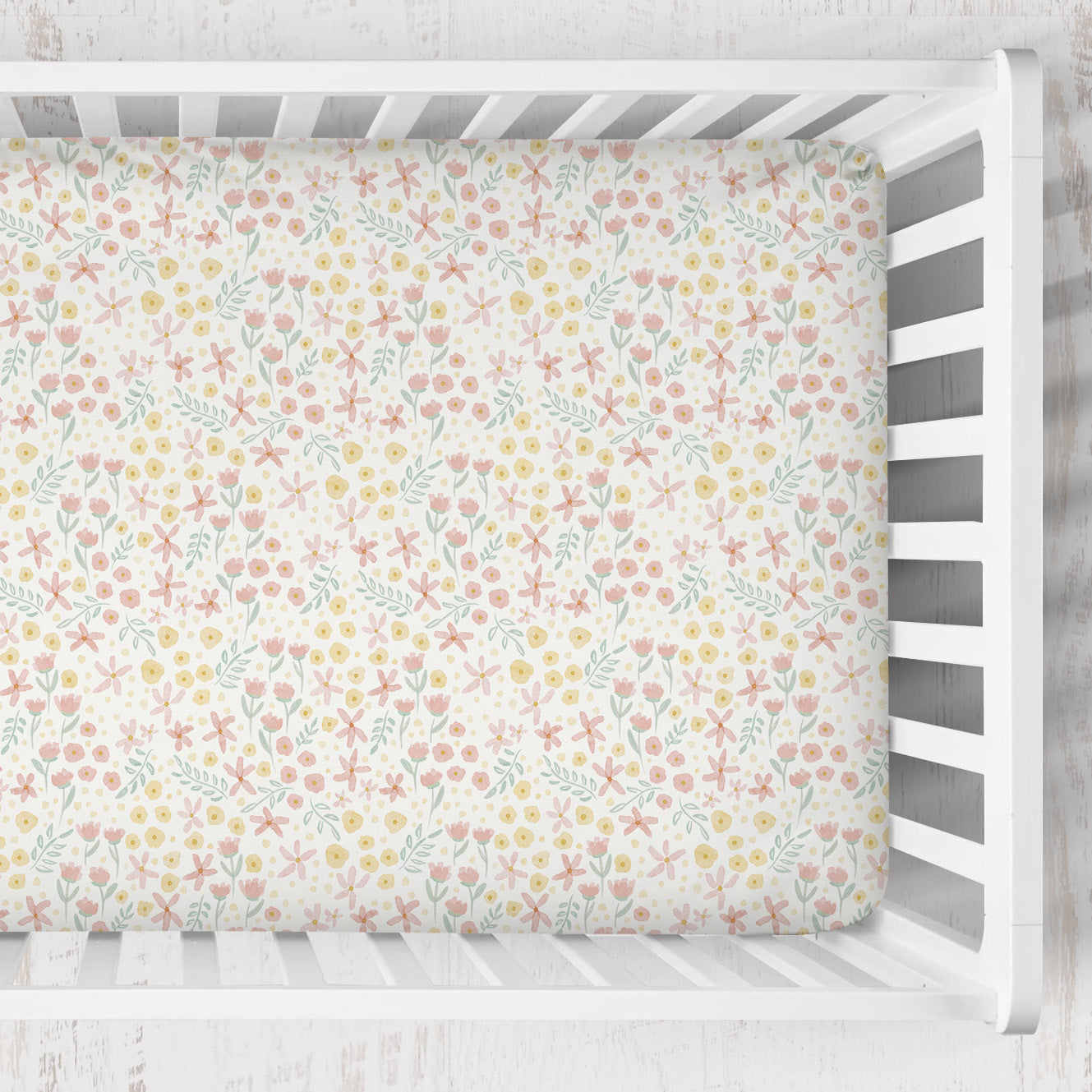 Crib Sheet | Spring Floral in Cream