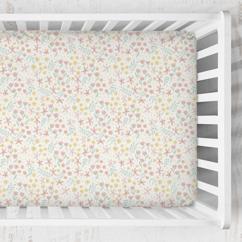 Crib Sheet | Spring Floral in Cream