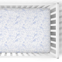 Crib Sheet | Bluebird Toile