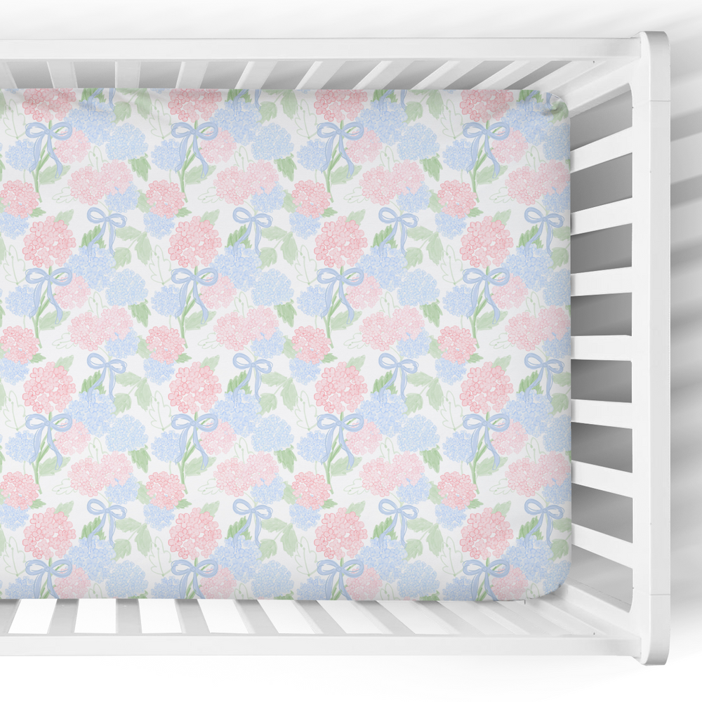 Crib Sheet | Hydrangea Bow