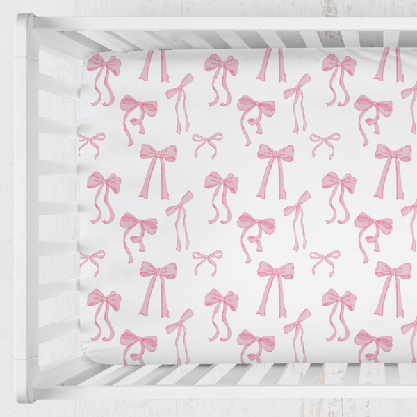 Fancy Bow Crib Sheet
