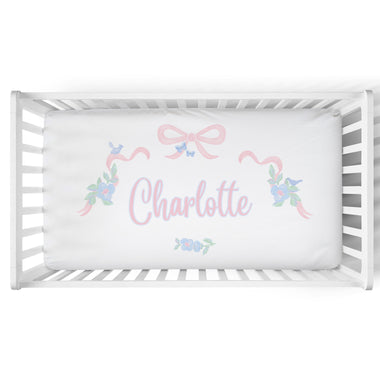 Personalized Crib Sheet | Heirloom Ribbon