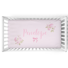 Personalized Crib Sheet | Garden Party