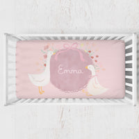 Personalized Crib Sheet | Blushing Goose Garden