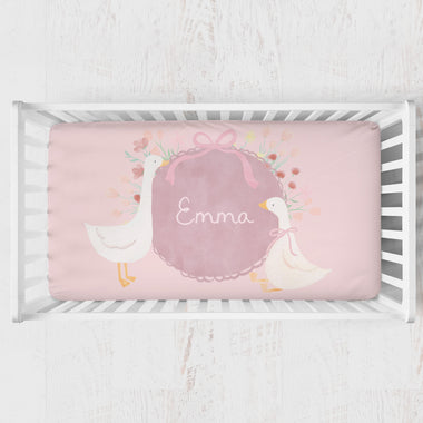 Personalized Crib Sheet | Blushing Goose Garden