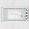 Personalized Crib Sheet | Tulip Meadow Goose