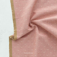 Gathered Crib Skirt | Sunset Rose x Chambray