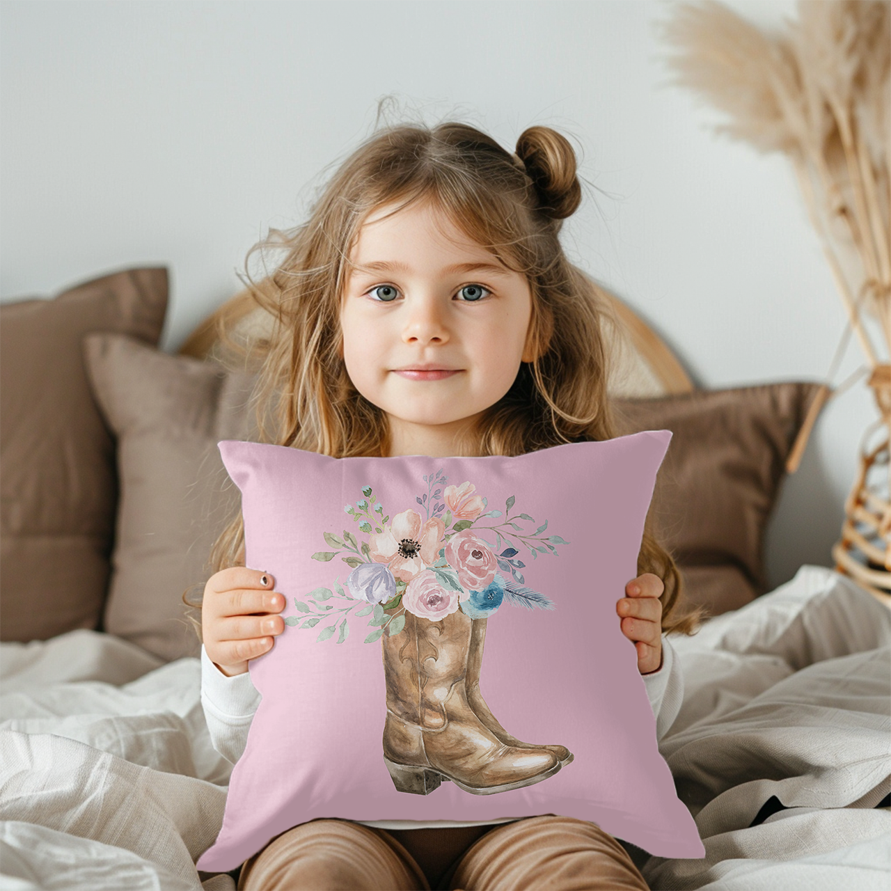 Floral Cowgirl Kids Bedding Set (Comforter or Duvet Cover)