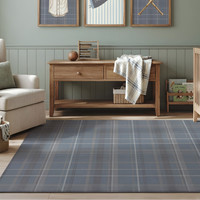 Kids Rug | Classic Plaid Denim
