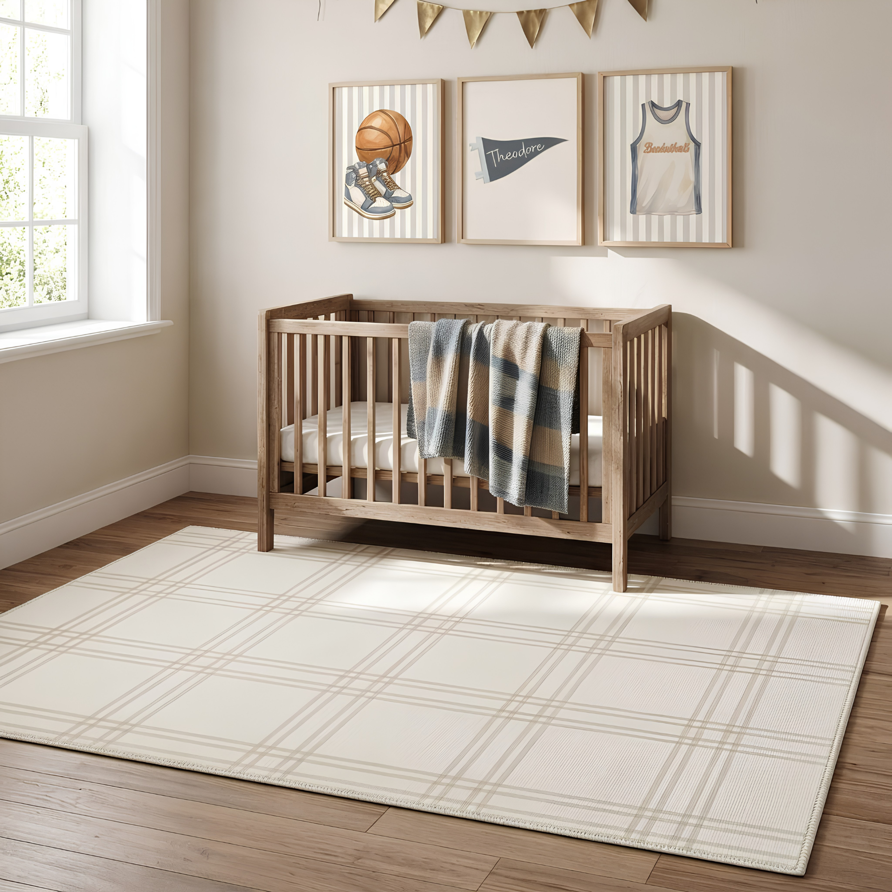 Kids Rug | Old Ballpark Check