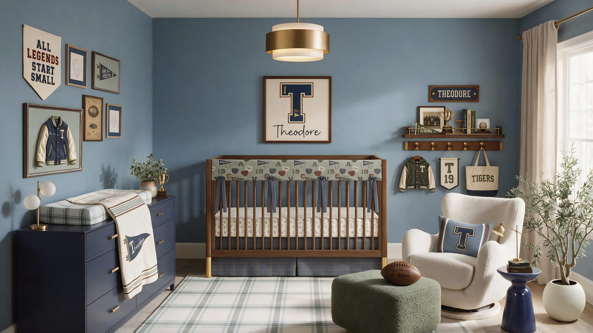 Ballpark nursery from Long Live Boyhood