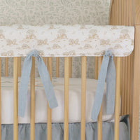 Crib Rail Cover | Honey Bear Toile