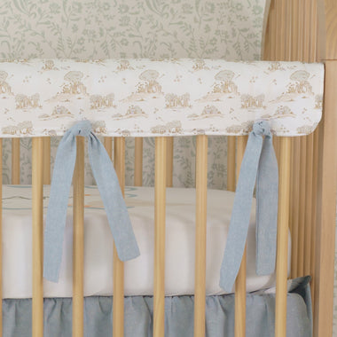 Crib Rail Cover | Honey Bear Toile