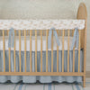 Gathered Crib Skirt | Blue Chambray