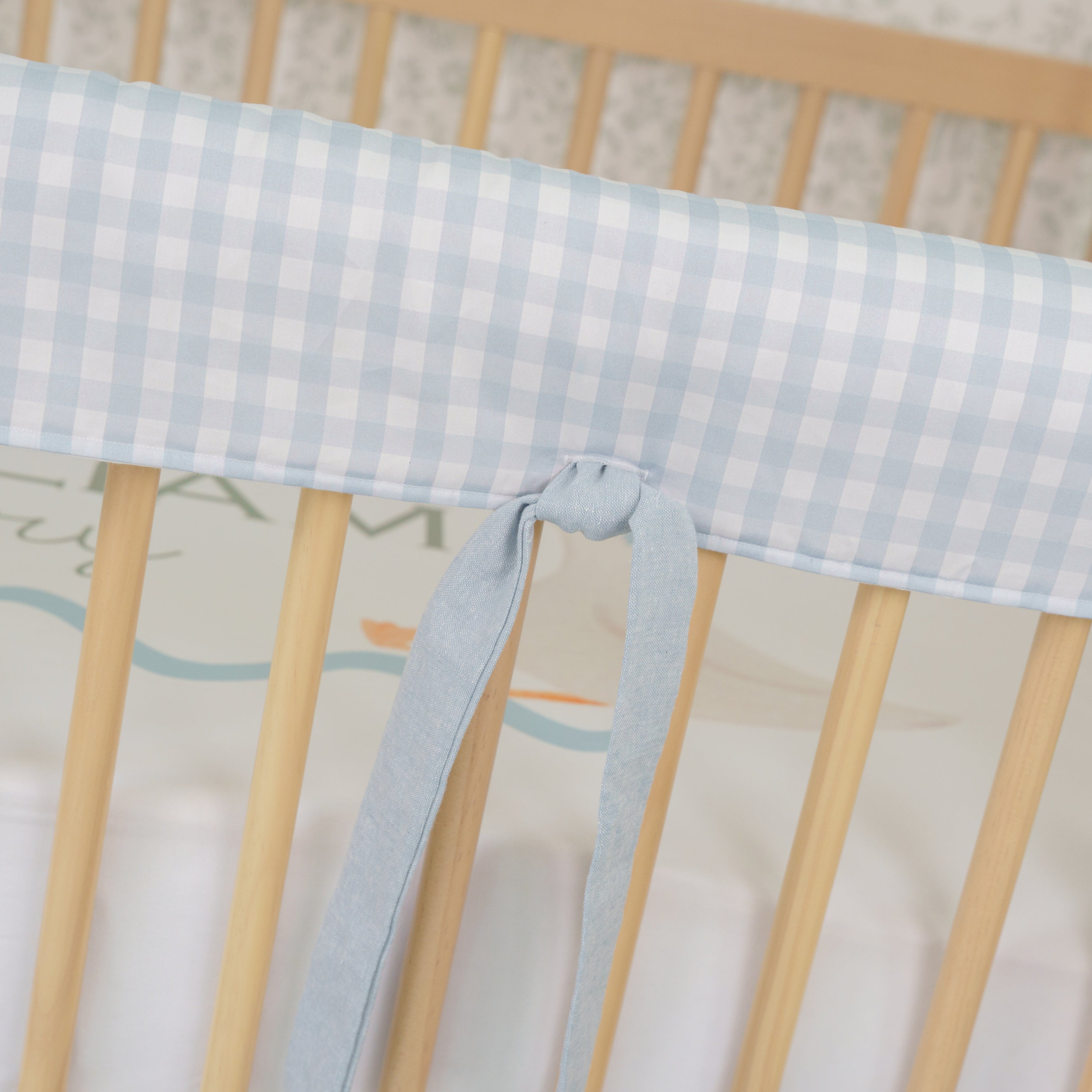 Handmade Pink Cotton Crib Teething Rail Cover - 100% Cotton, 1 Piece