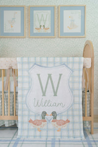 Minky Blanket | Duckling Plaid