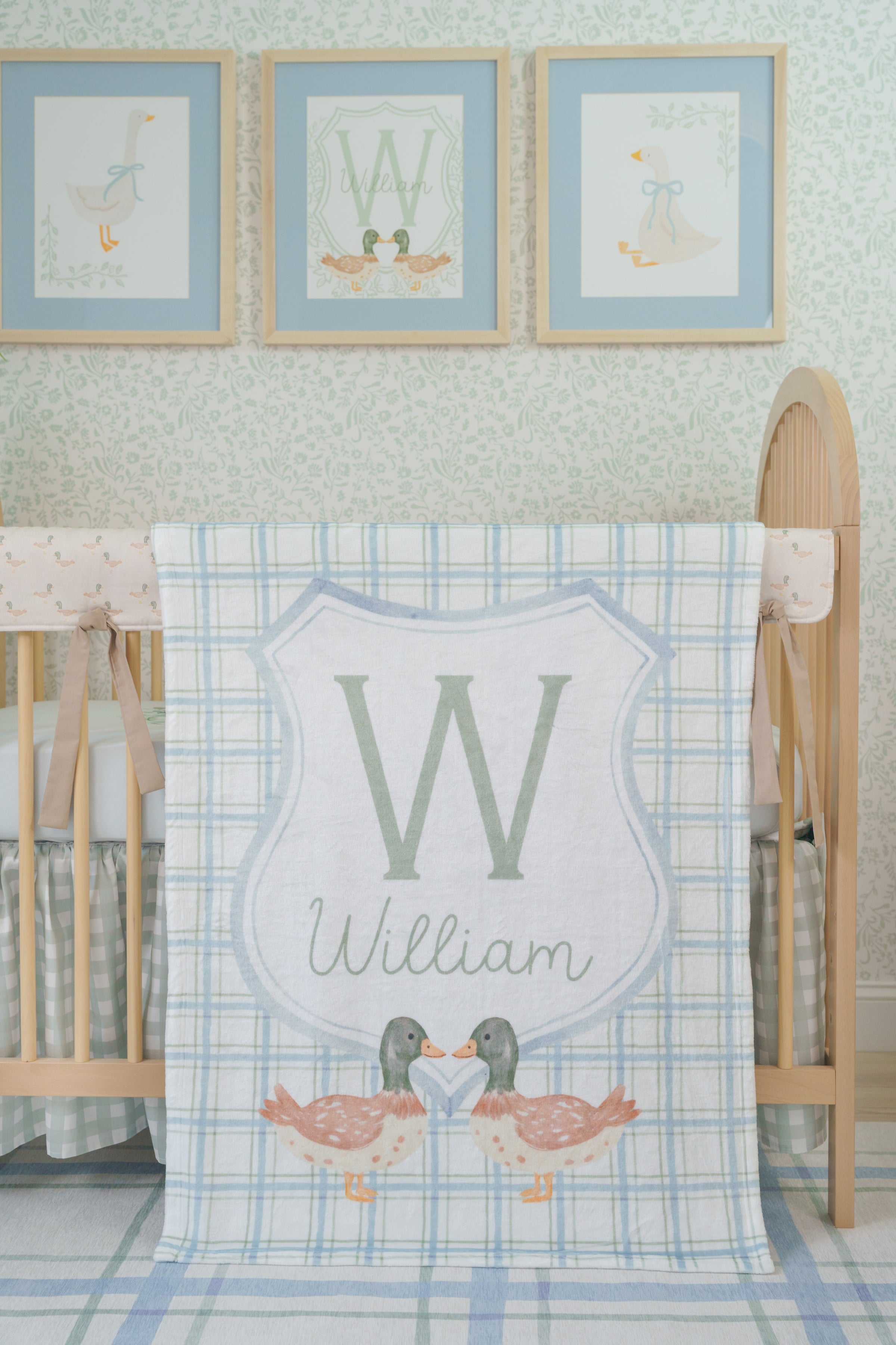 Minky Blanket | Duckling Plaid