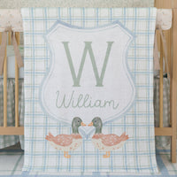 Minky Blanket | Duckling Plaid