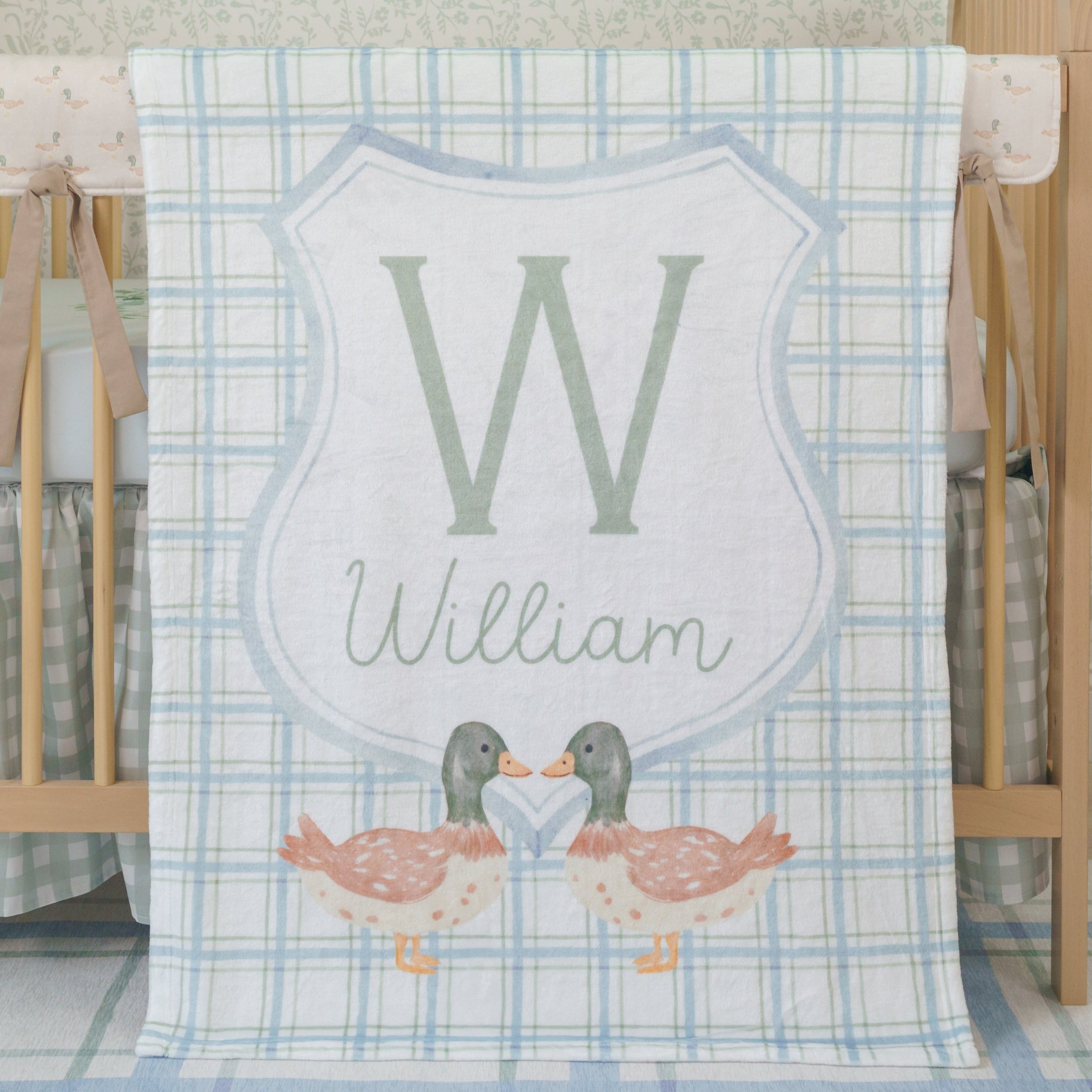 Minky Blanket | Duckling Plaid