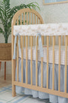 Gathered Crib Skirt | Ditzy Floral in Soft Chambray