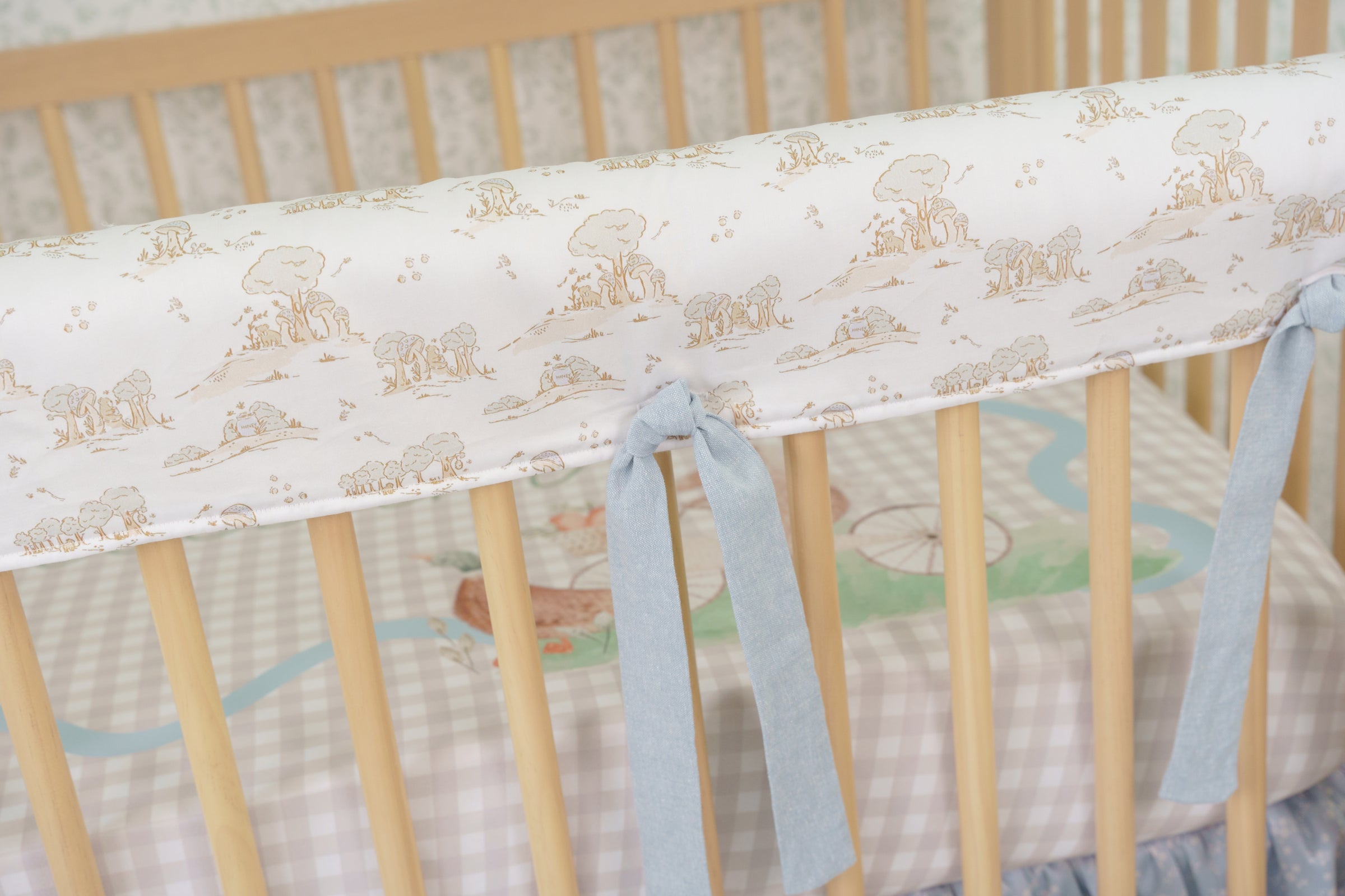 Crib Bedding Set | Honey Bear Toile