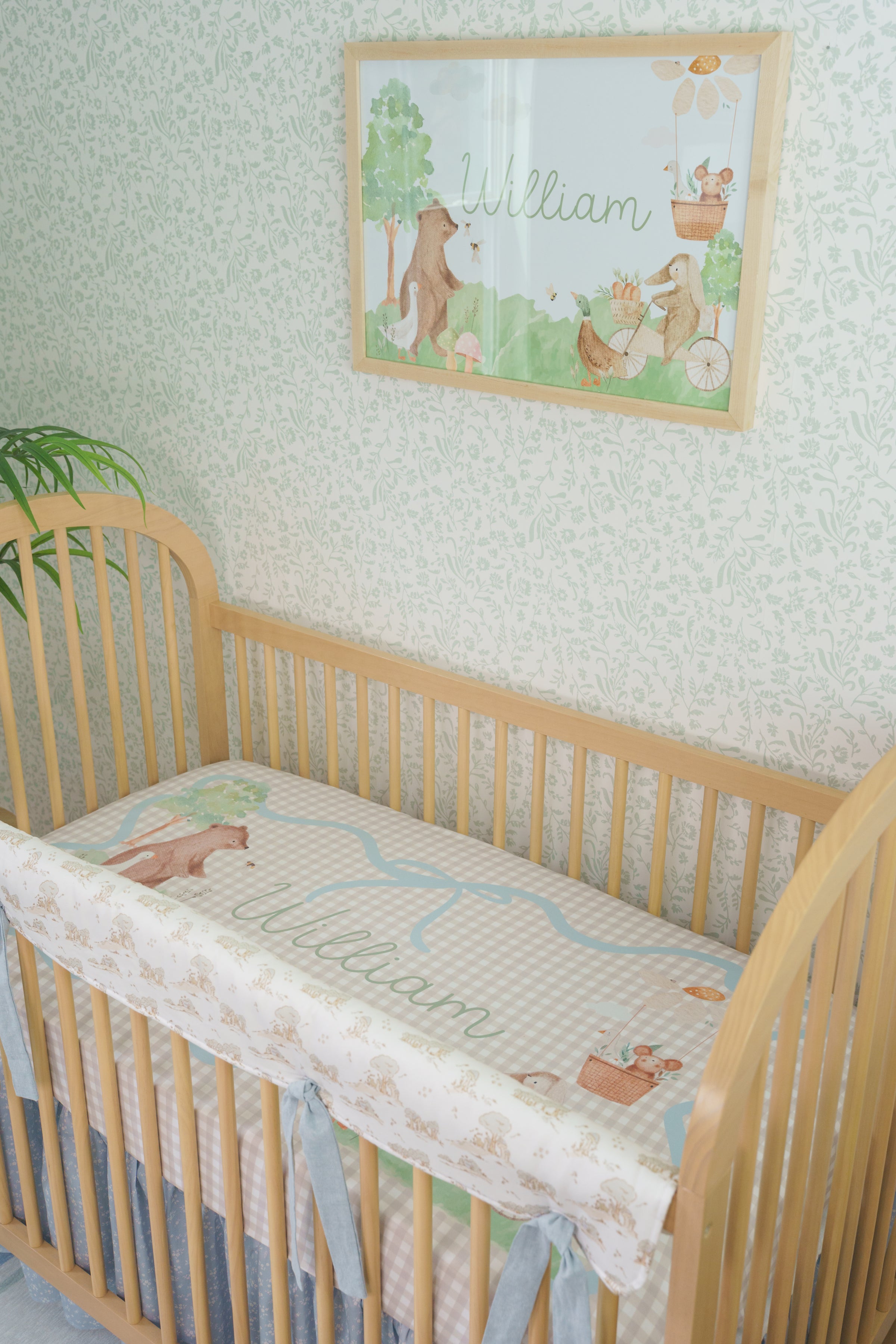 Crib Bedding Set | Honey Bear Toile
