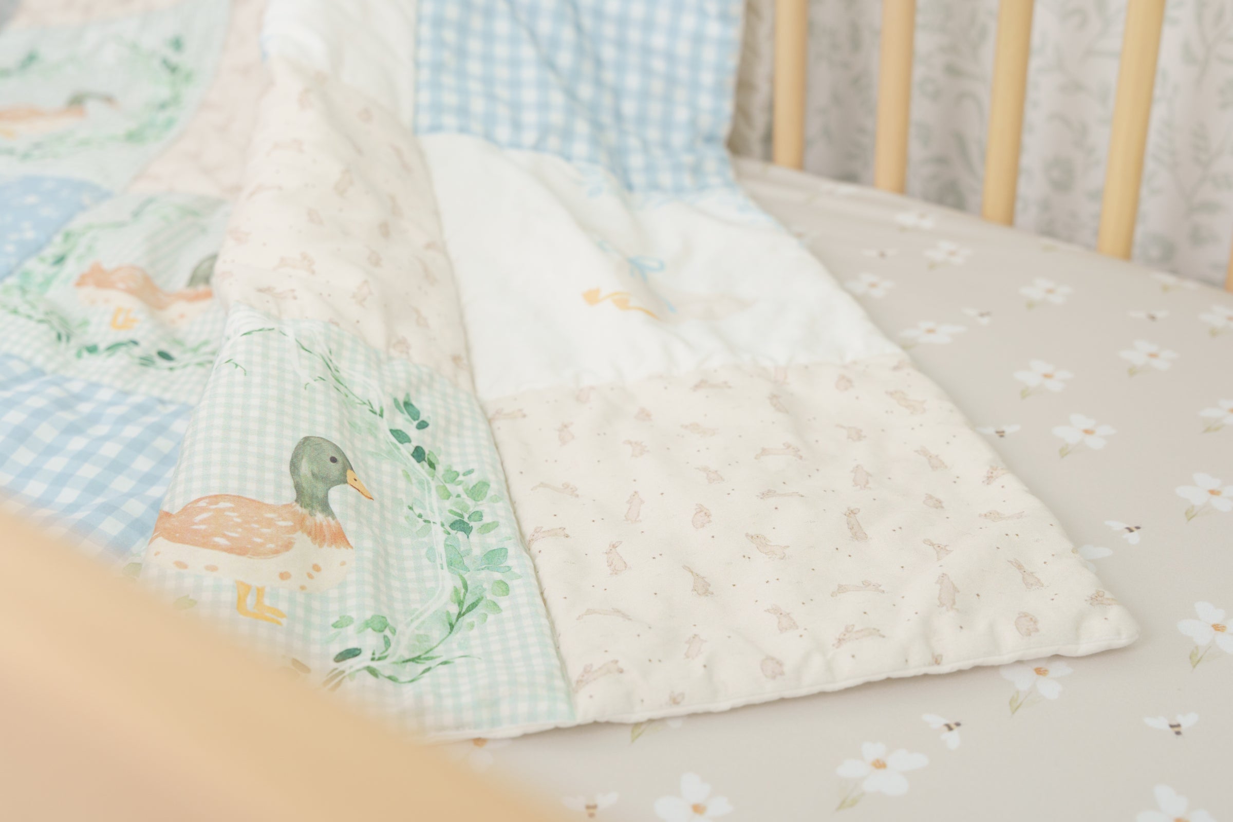 Organic Cotton Baby Quilt | Storybook Cottage