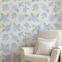 Peel & Stick Wallpaper | Heirloom Hydrangeas