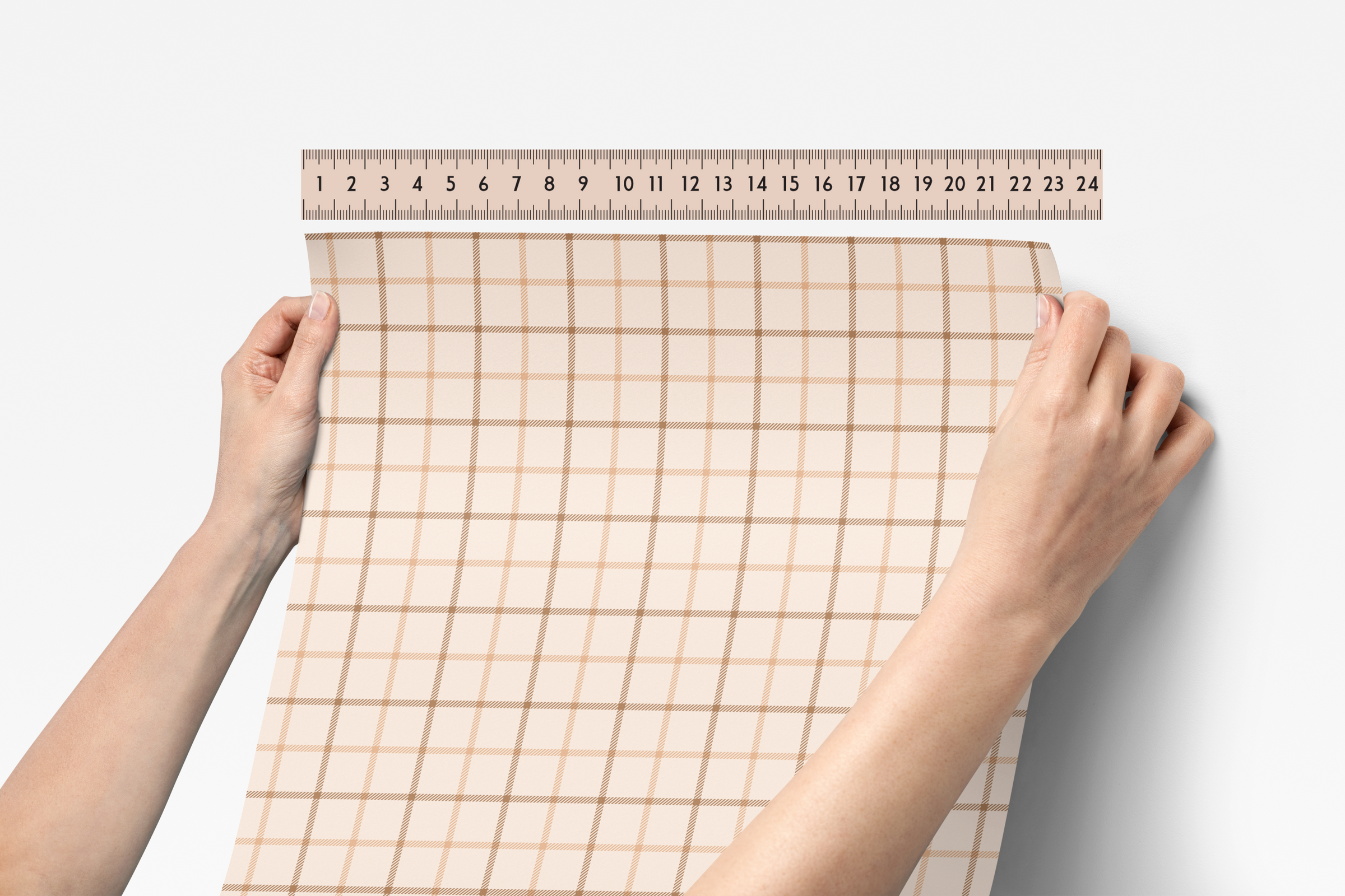 Peel & Stick Wallpaper | Chestnut Grid