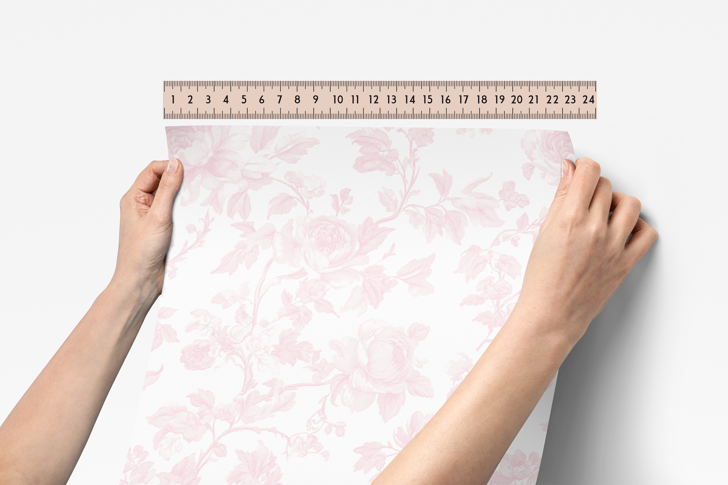 Peel & Stick Wallpaper | Fancy Pink Toile