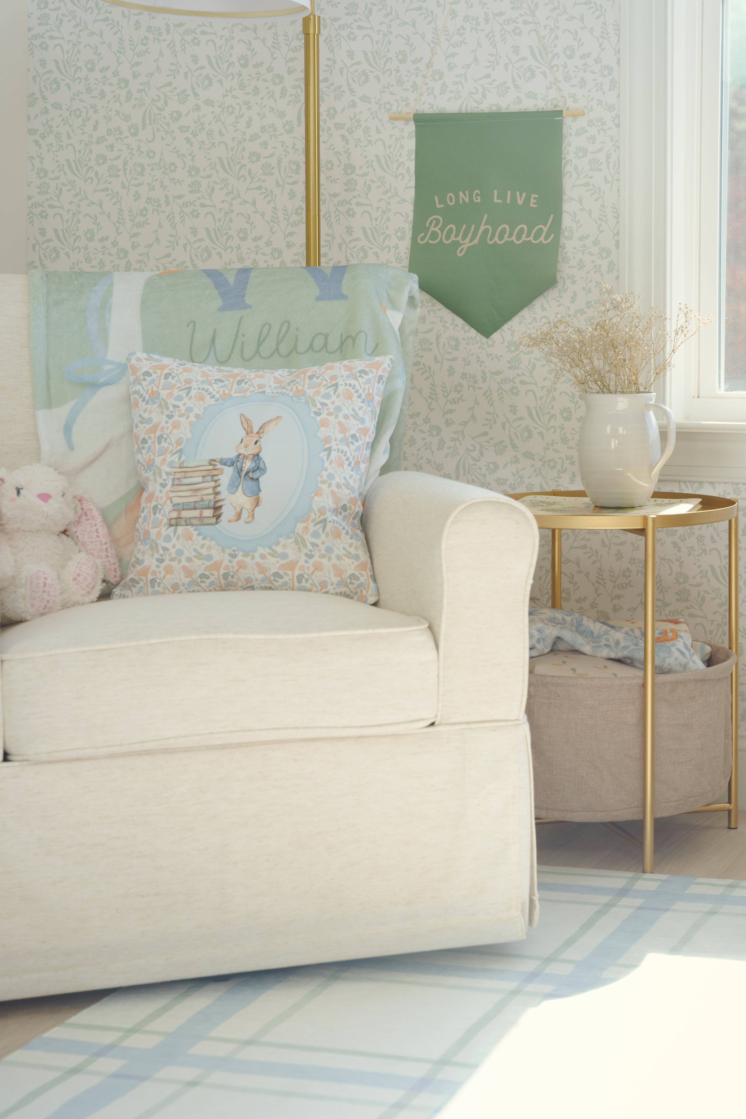 Throw Pillow | Storybook Rabbit