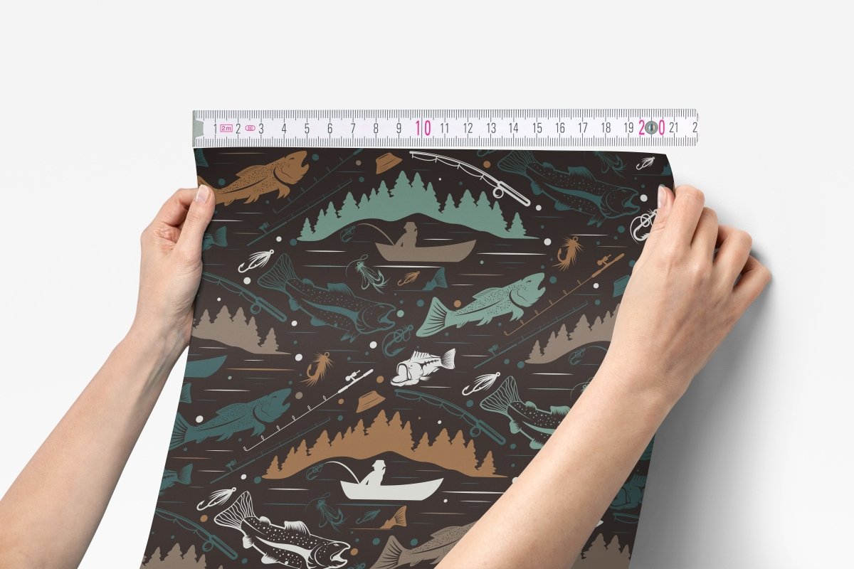 Bass Fishing Peel & Stick Wallpaper - gender_boy, Theme_Adventure, Theme_Ocean