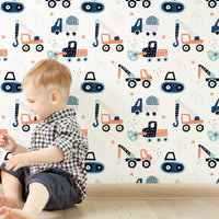 Big Trucks Peel & Stick Wallpaper - gender_boy, Theme_Adventure,