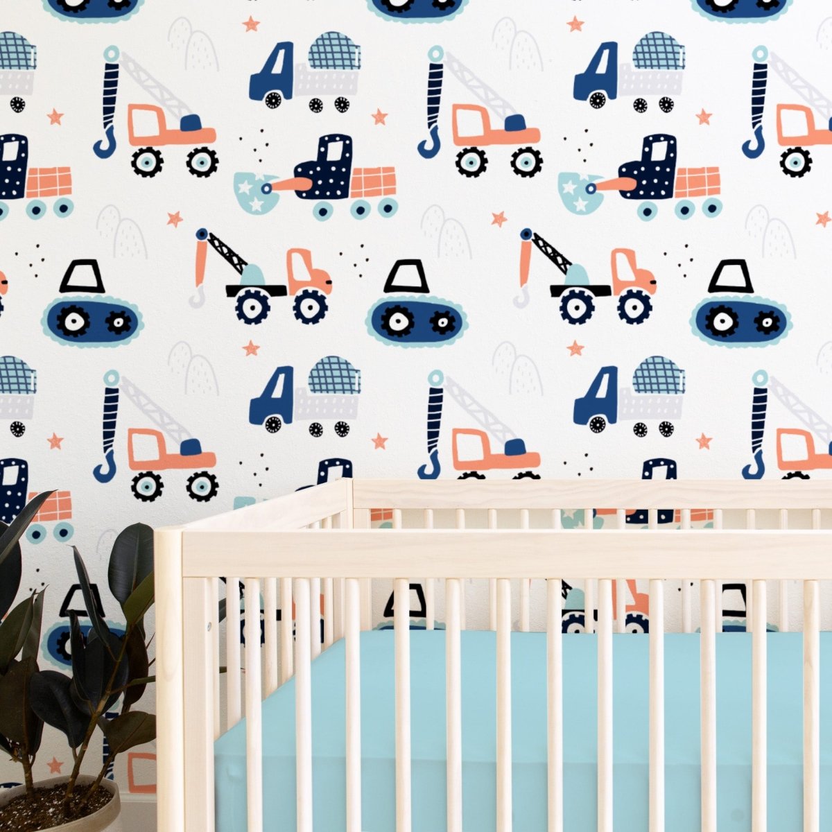 Big Trucks Peel & Stick Wallpaper - gender_boy, Theme_Adventure,