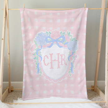 Minky Blanket | Preppy Heirloom Monogram