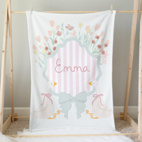 Minky Blanket | Striped Spring Crest