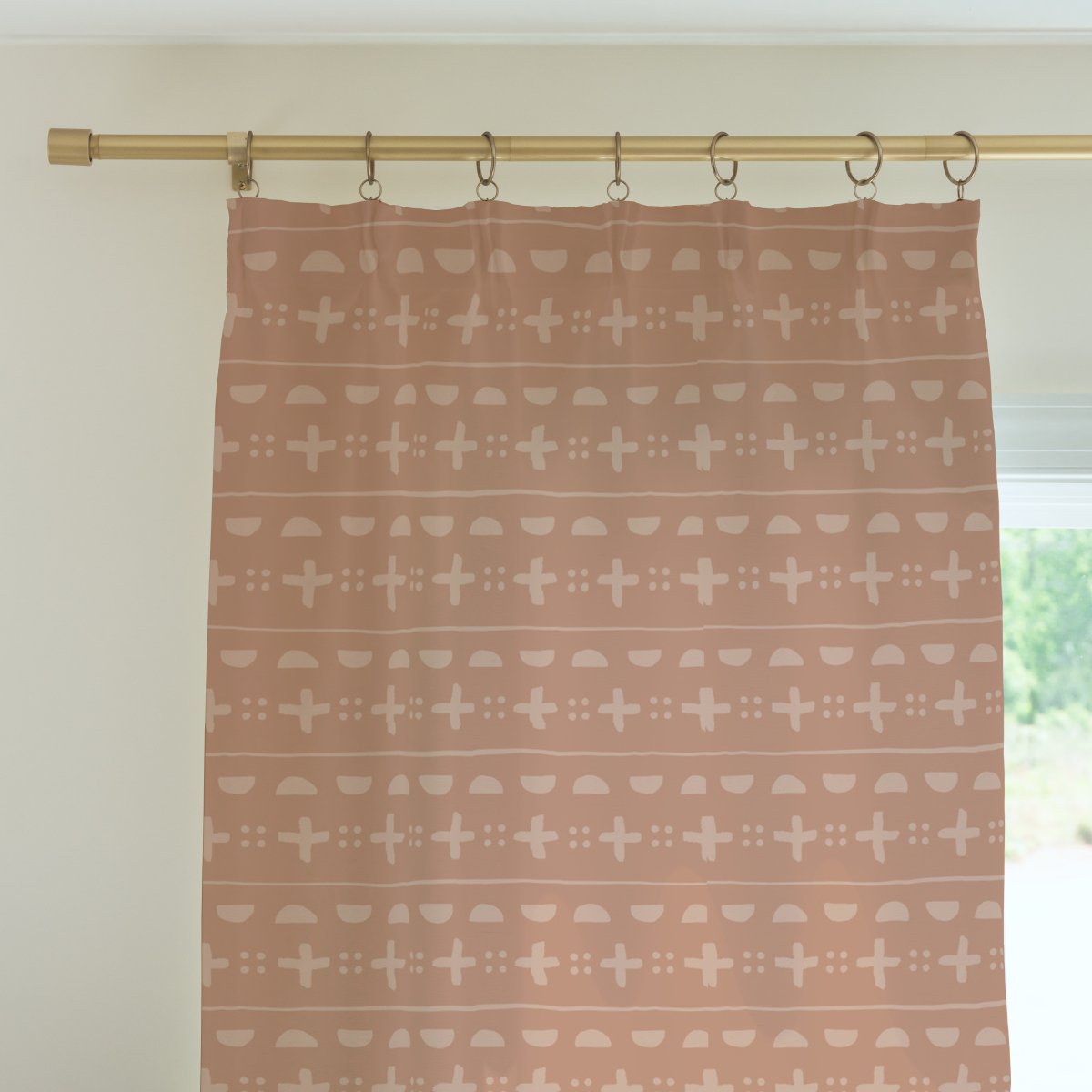 Boho Desert Mudcloth Curtain Panel - Boho Desert, gender_boy, Theme_Boho