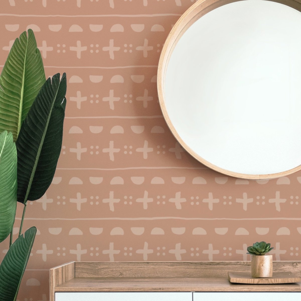Boho Desert Mudcloth Peel & Stick Wallpaper - Boho Desert, gender_boy, Theme_Boho