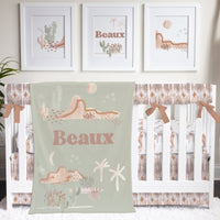 Boho Desert Personalized Minky Blanket - Boho Desert, gender_boy, Personalized_Yes