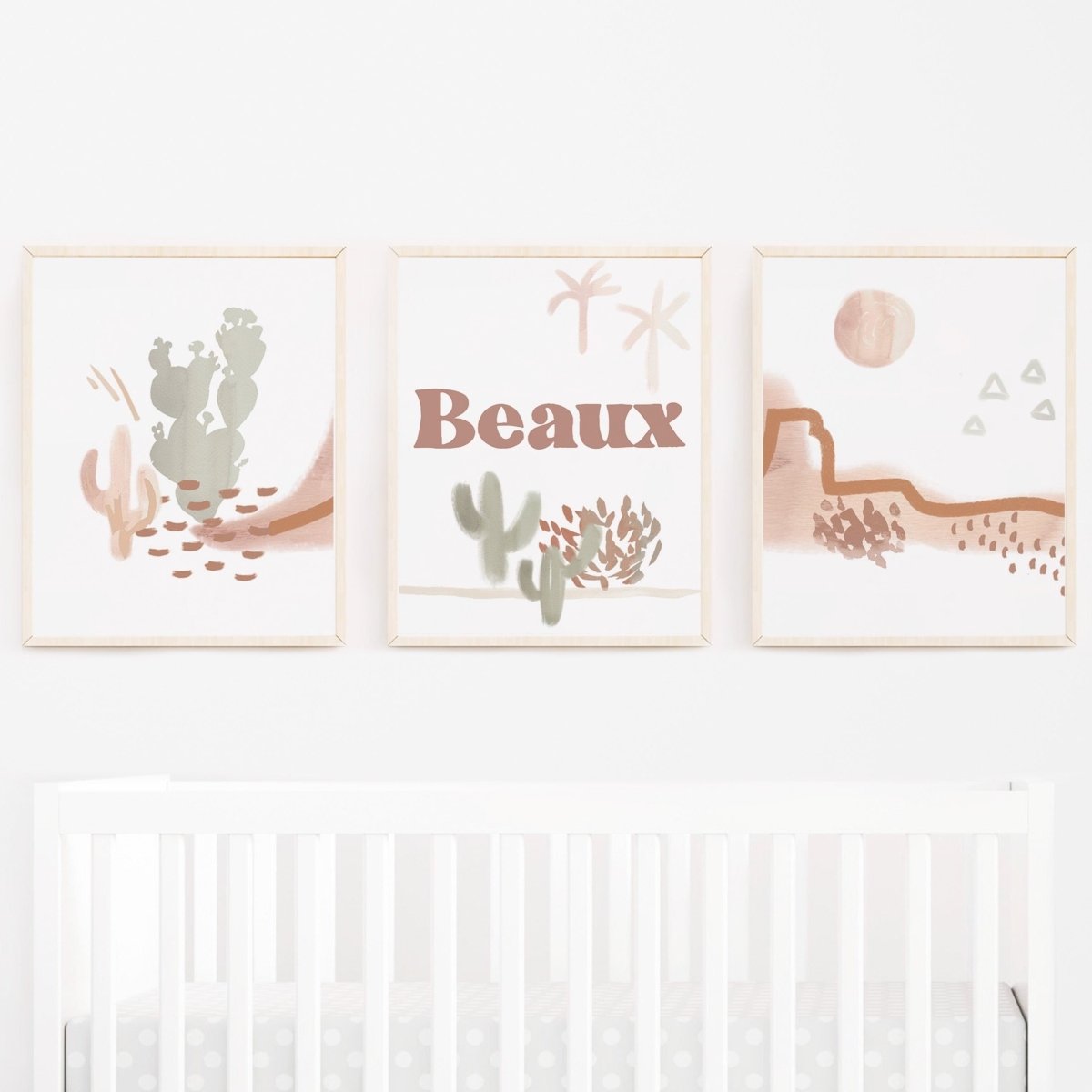 Boho Desert Personalized Nursery Art - Boho Desert, gender_boy, text