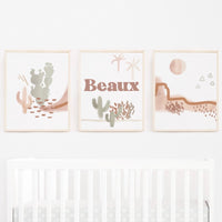 Boho Desert Personalized Nursery Art - Boho Desert, gender_boy, text